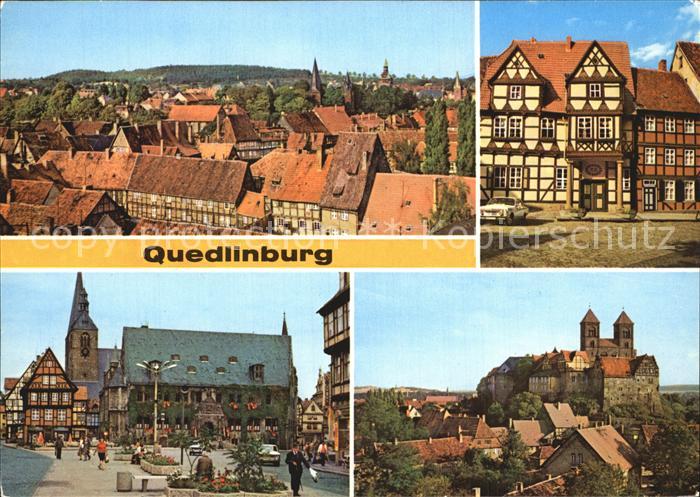 Quedlinburg Harz Klopstockhaus Blick vom Muenzenberg