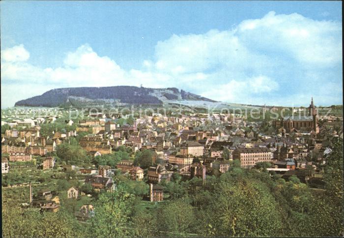 Annaberg-Buchholz Erzgebirge mit Poehlberg Fliegeraufnahme