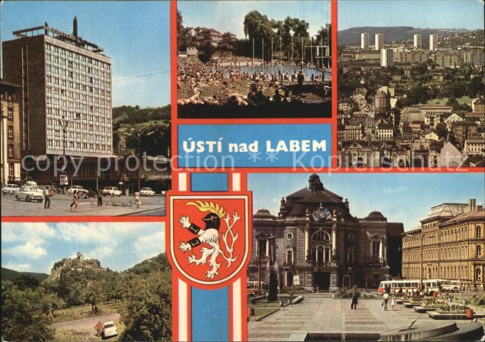 Usti nad Labem Freibad Fliegeraufnahme