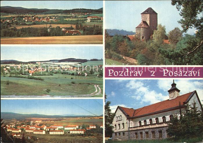 Posazavi Burg Fliegeraufnahmen