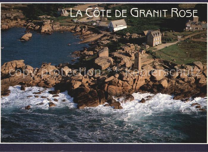 Ploumanac h Fliegeraufnahme Cote Granit Rose