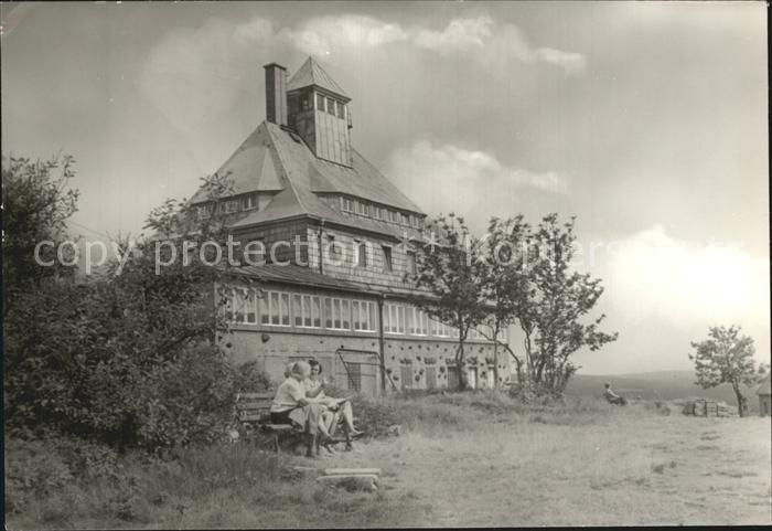 Seiffen Erzgebirge Spielzeugdorf Bergbaude auf dem Schwartenberg