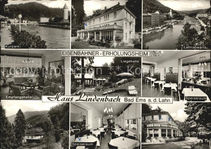 Bad Ems Haus Lindenbach Eisenbahner Erholungsheim Lahnpartie