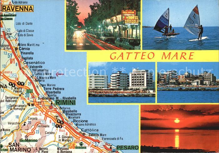 Gatteo Mare Rimini mit Landkarte