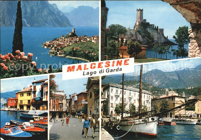 Malcesine Lago di Garda Hafen Fliegeraufnahme