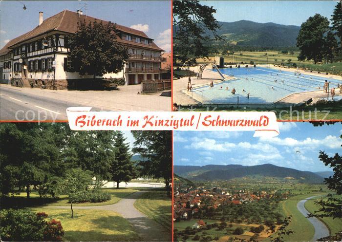 Biberach Baden Gasthof Pension Zum Schwarzen Adler Schwimmbad Totalansicht