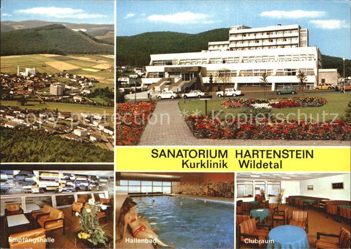 Bad Wildungen Sanatorium Hartenstein Kurklinik Wildetal Empfangshalle Hallenbad