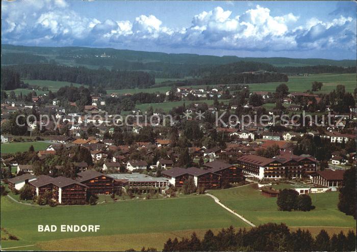 Bad Endorf Panorama mit Chiemgauer Bergen