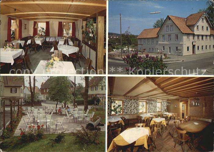 Lossburg Gasthof Pension Sonne Terrasse Gastraeume