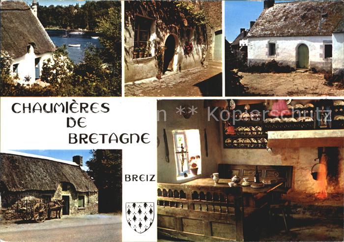 La Chaumiere Chaumieres de Cornouaille et du Vannetais Interieur breton du Porza