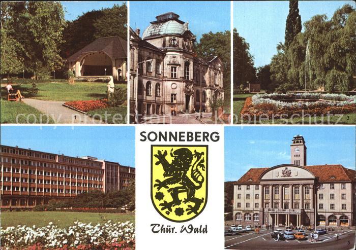 Sonneberg Thueringen Stadtpark Spielzeugmuseum Kreisratsgebaeude Rathaus