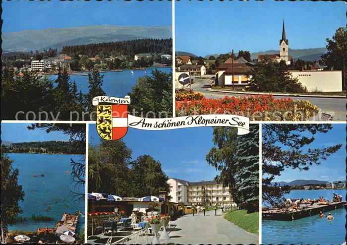 St Kanzian Klopeiner See Teilansicht Kirche Promenade