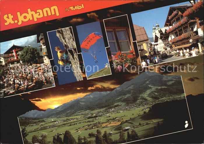 St Johann Pongau Dorfmotiv Klettern Gleitschirmfliegen Panorama