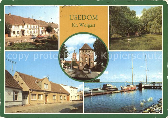 Usedom Mecklenburg-Vorpommern An der Waessering Klubhaus Anklamer Tor Hafen