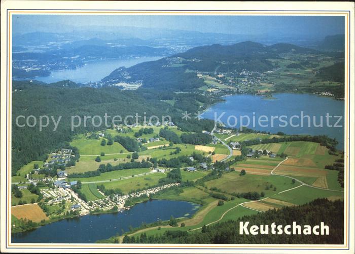 Keutschach See Hafnersee Keutschacher See und Woerther See Fliegeraufnahme