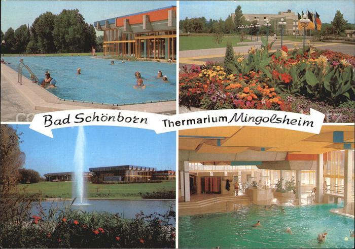 Bad Schoenborn OT Mingolsheim Thermarium Park Frei und Hallenbad Fontaene