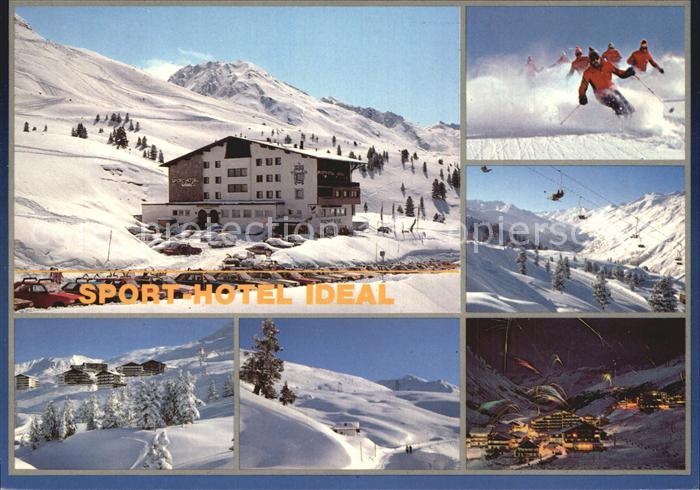 Hochgurgl Sport Hotel Ideal Skipisten Lift Nachtaufnahme
