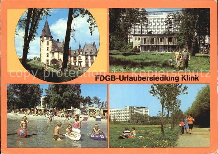Klink Waren Erholungsheime Schloss Klink und Herbert Warnke Strand Park