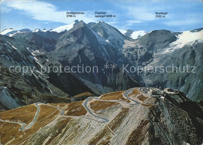 Grossglockner Hochalpenstrasse Parkplatz Edelweissspitze Fuscher Toerl Breitkopf