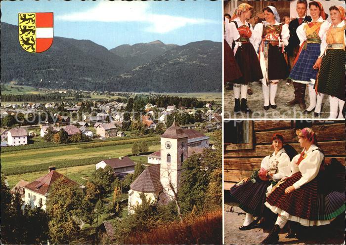 Noetsch Gailtal Panorama Gailtaler Volkstrachten