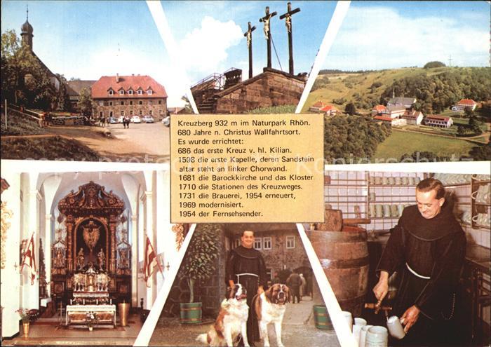 Kreuzberg Rhoen Kloster Golgatha Luftbild Berhardiner Abt beim Bierzapfen