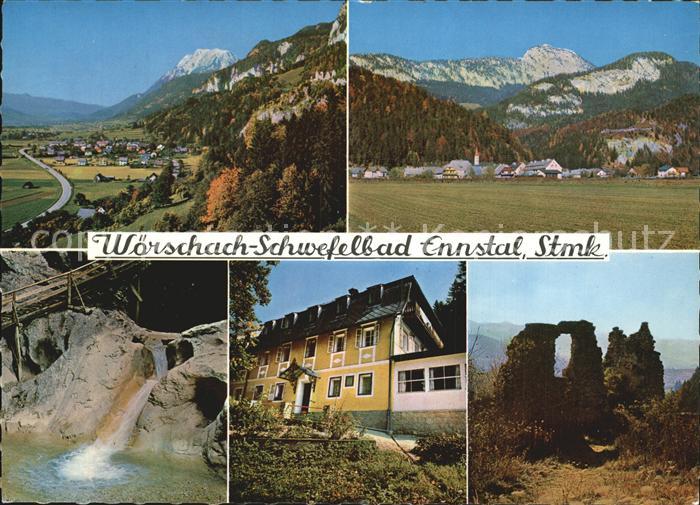 Woerschach mit Grimming Klamm Kurhaus Ruine Wolkenstein