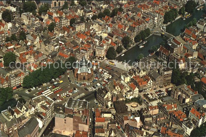 Amsterdam Niederlande Waag en omgeving Fliegeraufnahme