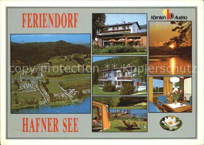 Keutschach See Feriendorf Hafner See Fliegeraufnahme Terrasse Schwimmbad Zimmer
