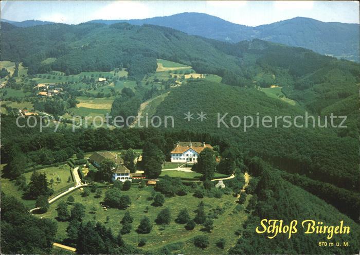Schliengen Schloss Buergeln Fliegeraufnahme