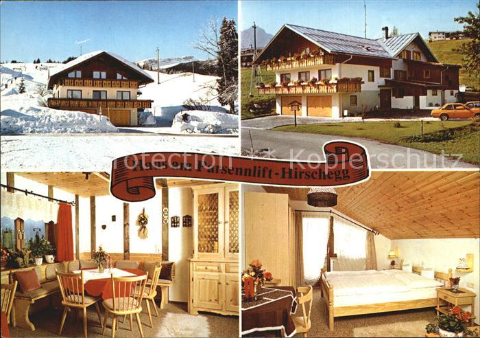 Hirschegg Kleinwalsertal Vorarlberg Haus am Parsennlift Gaststube Zimmer