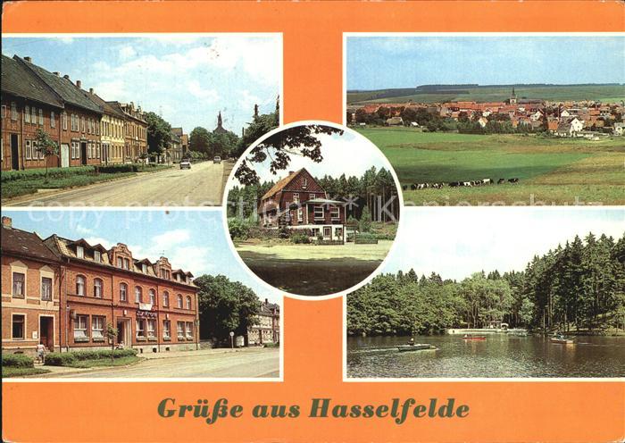 Hasselfelde Breite Str Panorama FDGB Erholungsheime Tannenwald und Zur Krone Gon