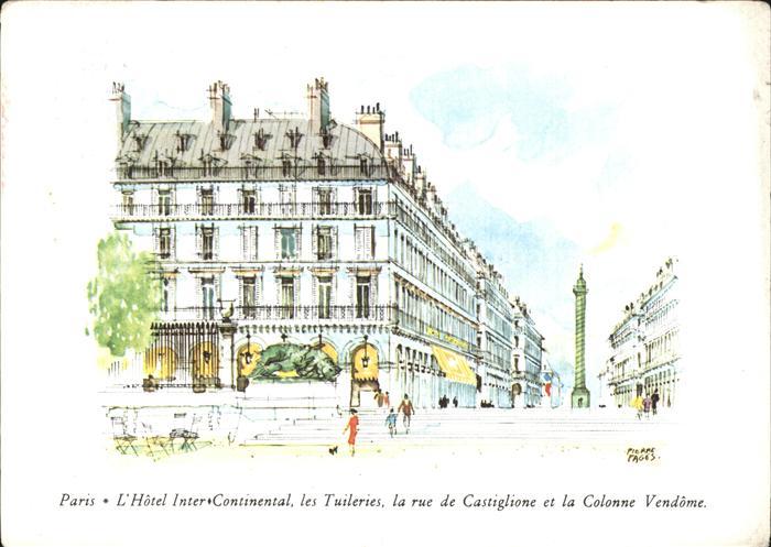 Paris Hotel Inter Continental les Tuileries la rue de Castiglione et la Colonne