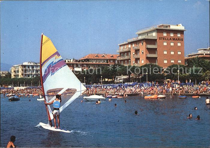 San Bartolomeo al Mare Hotel Stella Maris Strand Windsurfer