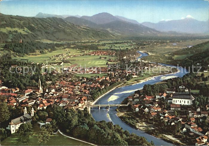 Bad Toelz im Isartal Fliegeraufnahme