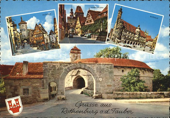 Rothenburg Tauber Ploenlein Markusturm Rathaus