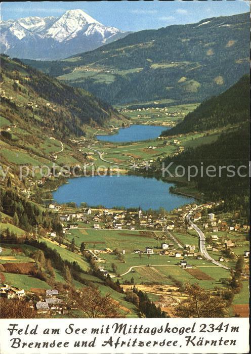Feld See mit Mittagskogel Brennsee und Afritzersee