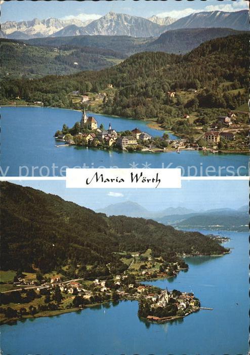 Maria Woerth Woerthersee Kloster Kirche Fliegeraufnahme
