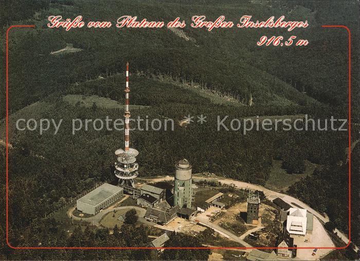 Brotterode Grosser Inselsberg Berggasthof Stadt Gotha Fliegeraufnahme