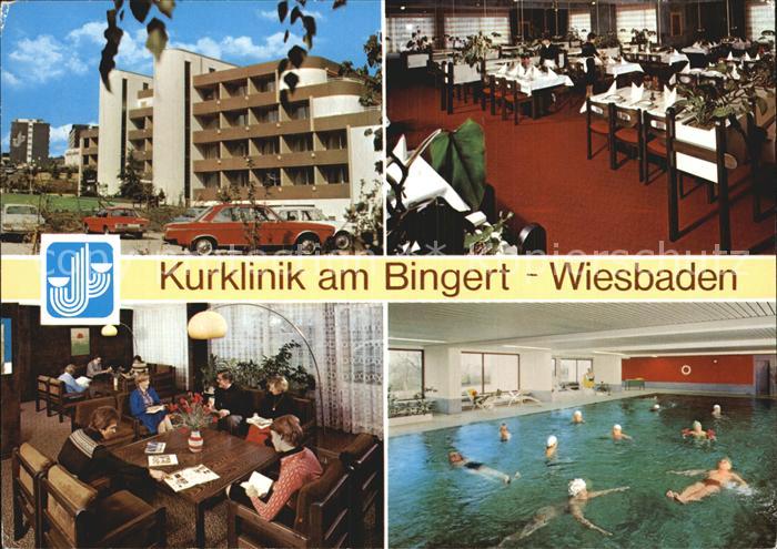 Wiesbaden Kurklinik am Bingert Speisesaal Leseraum Hallenbad