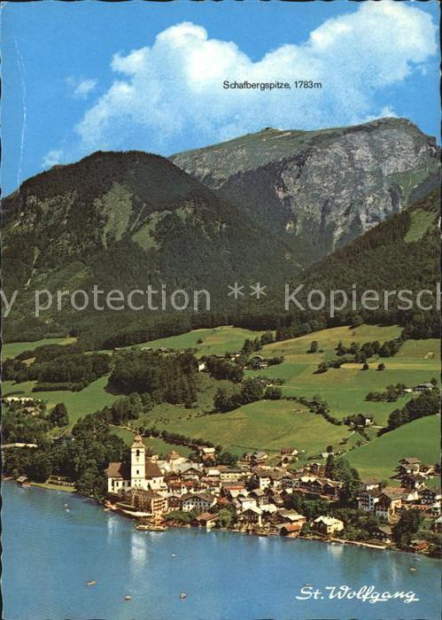 St Wolfgang Wolfgangsee Fliegeraufnahme mit Schafbergspitze