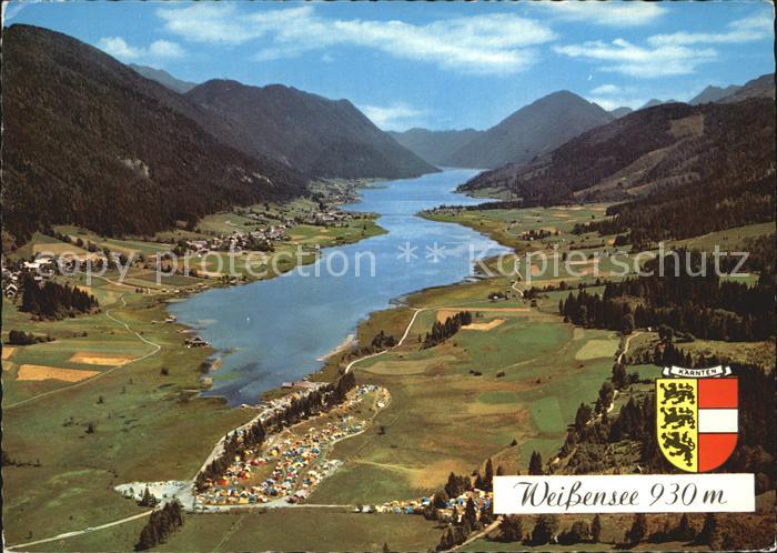 Weissensee Kaernten Fliegeraufnahme
