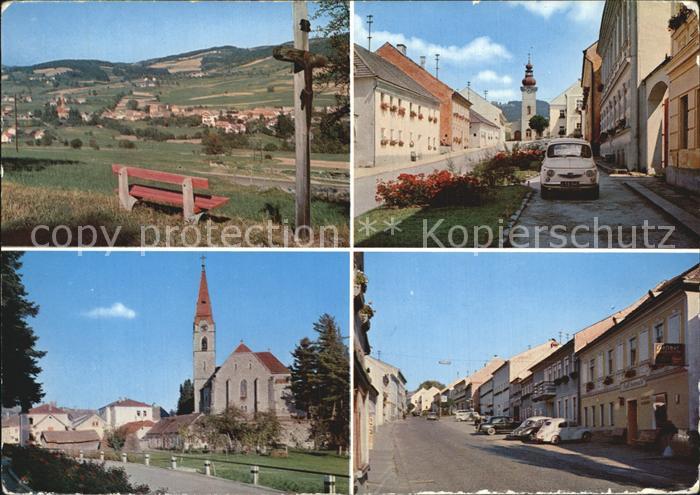 St Oswald Freistadt Teilansichten Kirche Strassenpartie Gasthof Seiwald