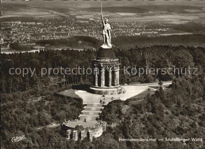 Teutoburgerwald Hermannsdenkmal Fliegeraufnahme