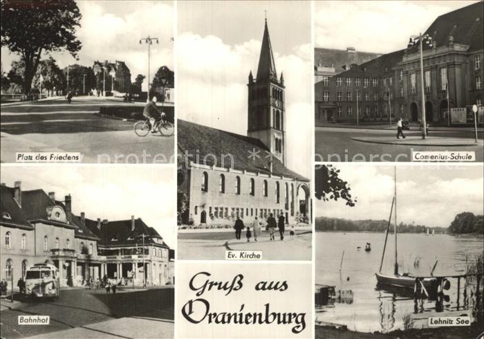 Oranienburg PdF Ev Kirche Comenius Schule Bahnhof Lehnitz See