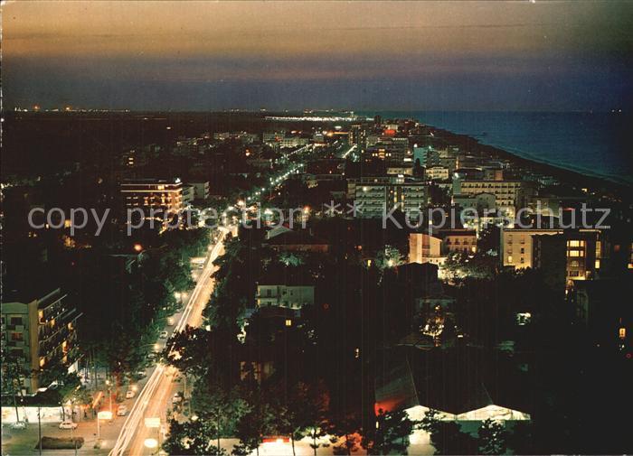 Milano Marittima Stadtansicht Nachtaufnahme
