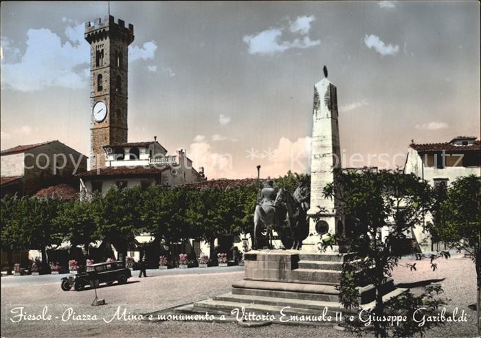 Fiesole Mino Platz und Denkmal von Vittorio und Giuseppe Garibaldi