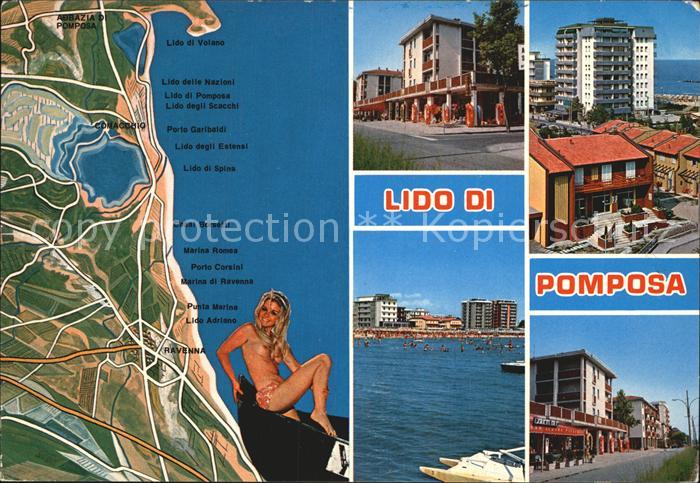 Lido di Pomposa Landkarte Strand Promenade