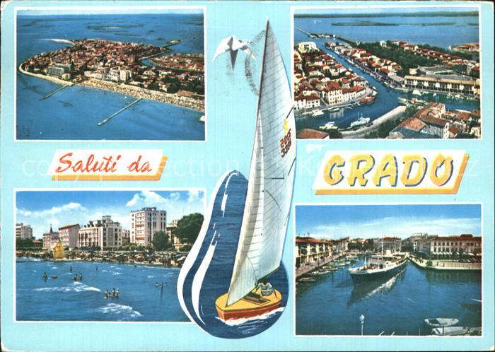 Grado Gorizia Hotel Schiff Fliegeraufnahme