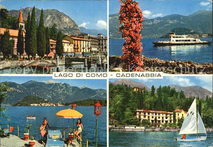 Cadenabbia Lago di Como Promenade Faehrschiff Terrasse am Ufer