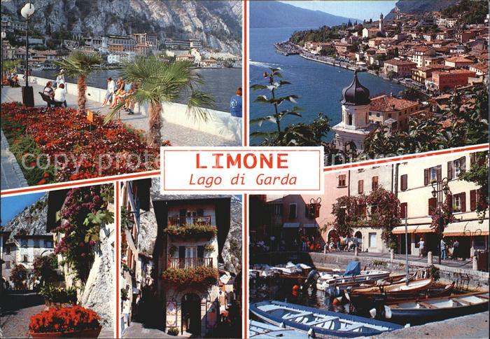 Limone sul Garda Fliegeraufnahme Promenade Hafen